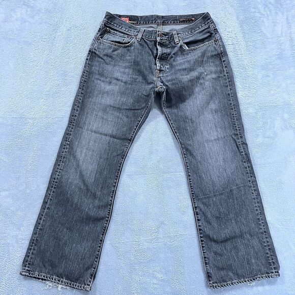 Vintage GAP Low Rise Straight Jeans Men 34x29.5‎ Denim Distressed Fade Y2K 90s - Picture 1 of 12